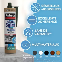 Mastic Rubson Sanitaire Salle de bains Saine granite cartouche 280ml