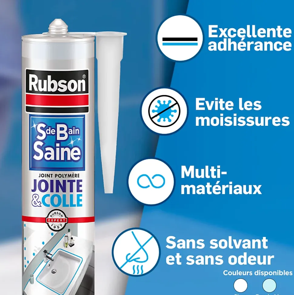 Mastic salle de bain Jointe&Colle Rubson blanc 280ml