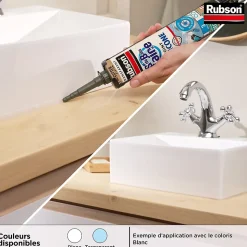Mastic sanitaire transparent Salle de bain Saine Rubson 280 ml