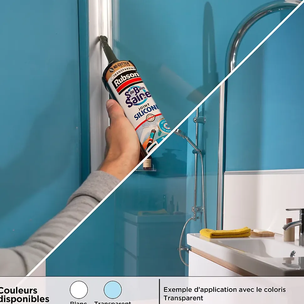 Mastic sanitaire transparent Salle de bain Saine Rubson 280 ml