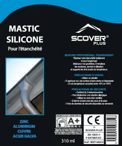 Mastic silicone pour l'étanchéité zinc cuivre alu