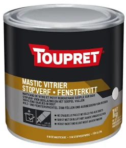 Mastic vitrier blanc Toupret pot 1 kg