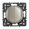 Mécanisme double poussoir Legrand Céliane titane 6A