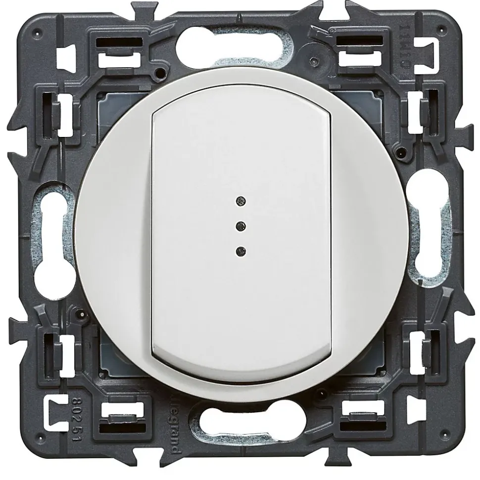 Mécanisme poussoir lumineux Legrand Céliane 6A blanc