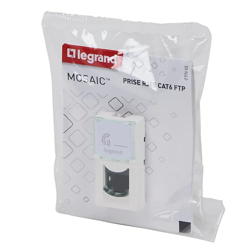 Mécanisme prise RJ45 cat6 1 module Legrand Mosaïc
