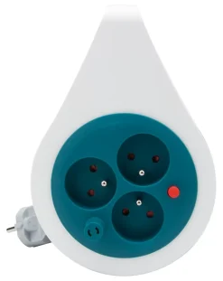 Min enrouleur 3X16A HO5VVF 3G1 turquoise, 7 m