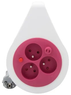 Min enrouleur 3X16A HO5VVF 3G1 rose, 7 m