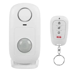 Mini alarme à détecteur de mouvement IRP + sirène et télécommande 2 touches