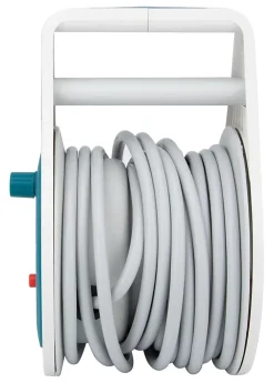 Mini enrouleur 2 prises P+T + 2 USB - 7m - Bleu - Zenitech