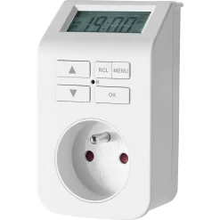 Minuterie digitale intérieure à programmation hebdomadaire blanc