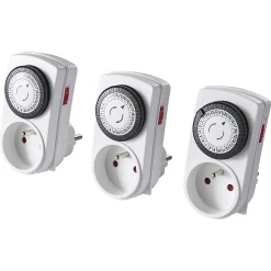 Minuterie mécanique à programmation quotidienne intérieure, lot de 3