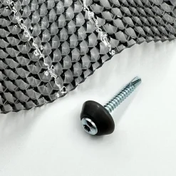 MK PC DIAMONDS vis galvanisées M5 x 40 mm pour métal avec rondelle d'étanchéité grise, pour revêtement en polycarbonate, 50 pièces
