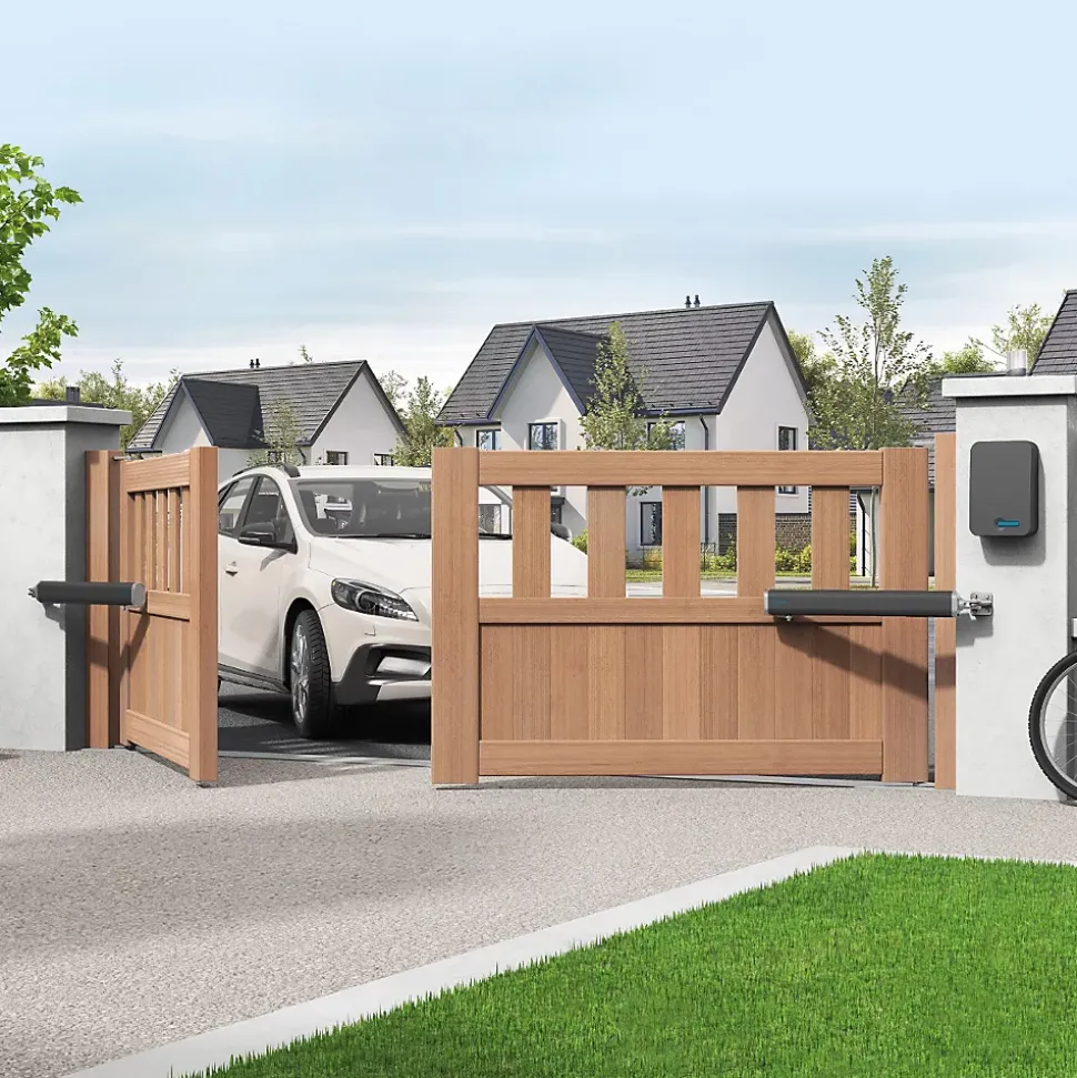 Motorisation à vérins connectée Avidsen Teha SE pour portail battant