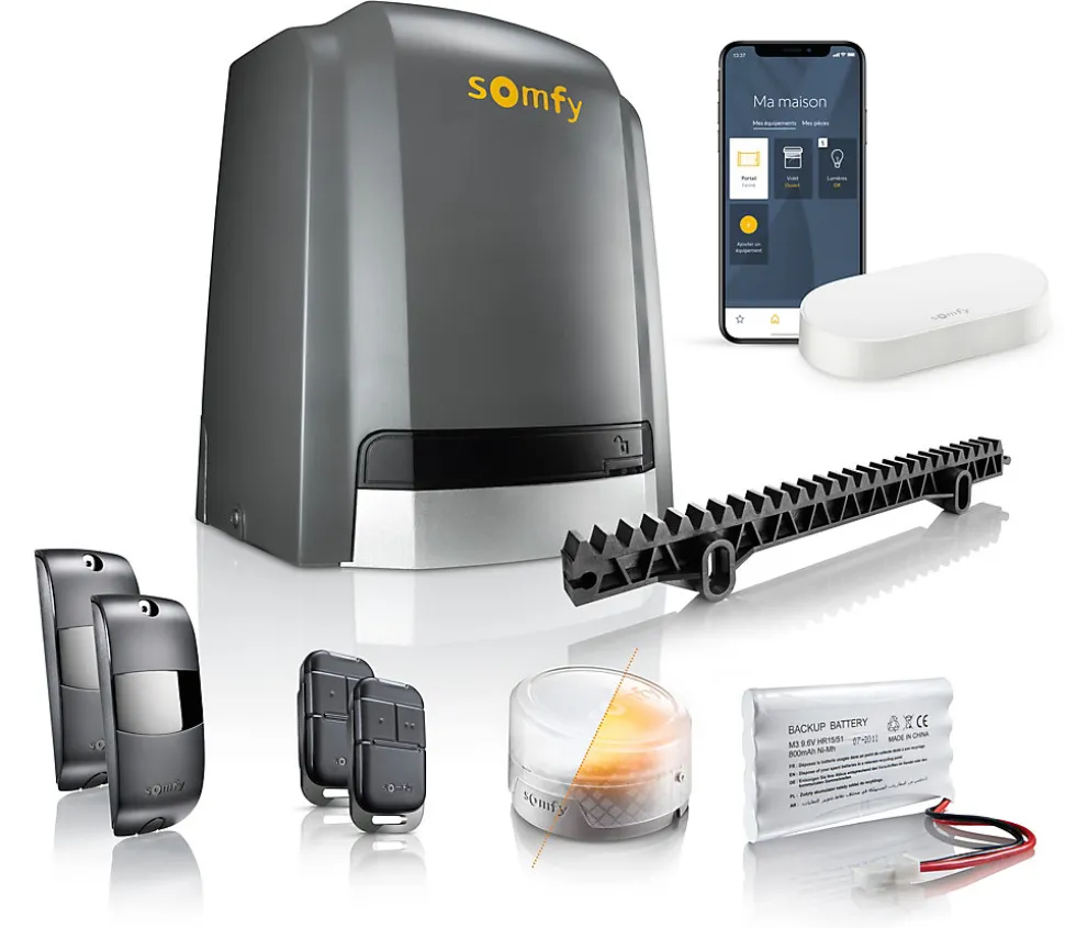 Motorisation de portail coulissant Somfy SlidyMoove 600 Connect
