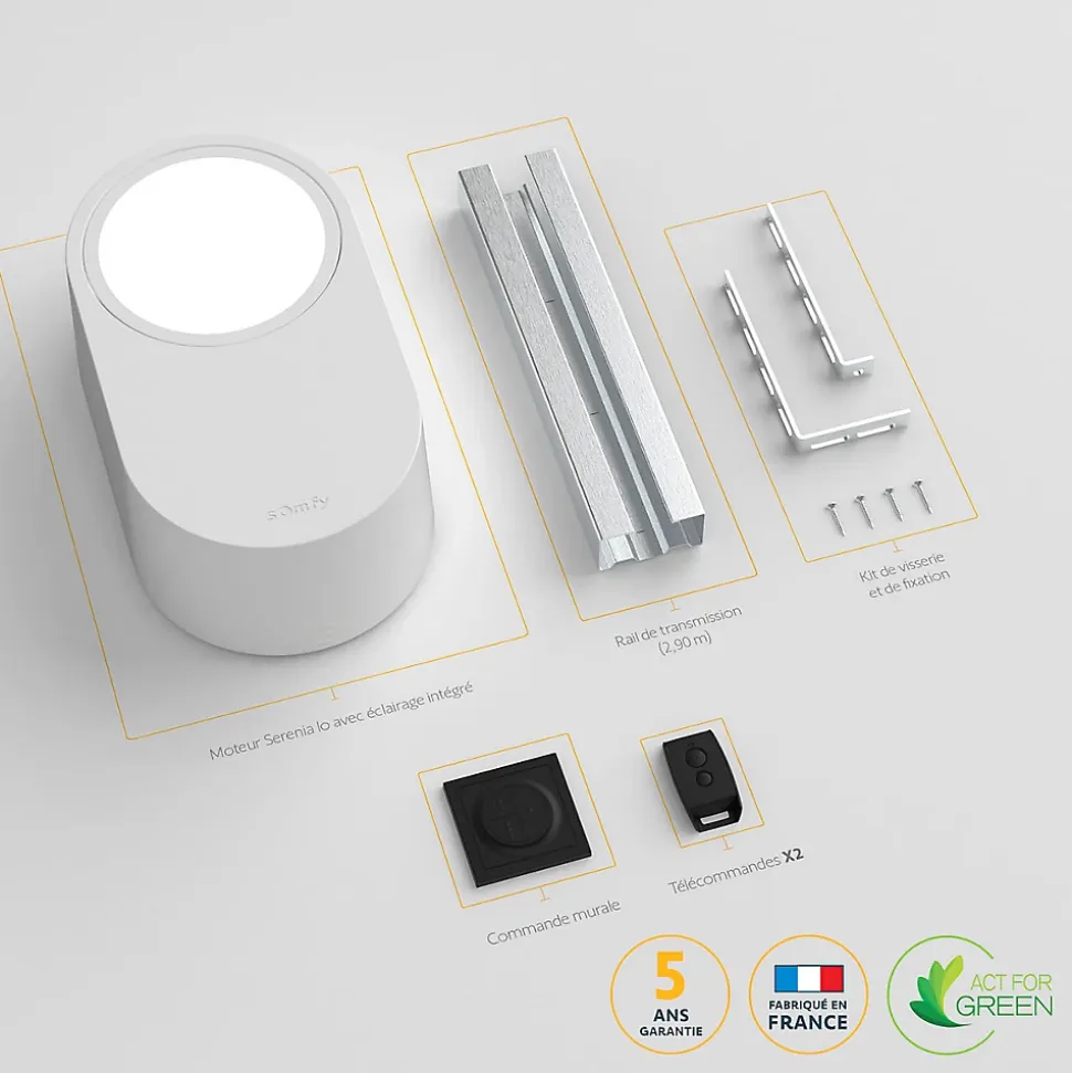 Motorisation de porte de garage Serenia IO 1100