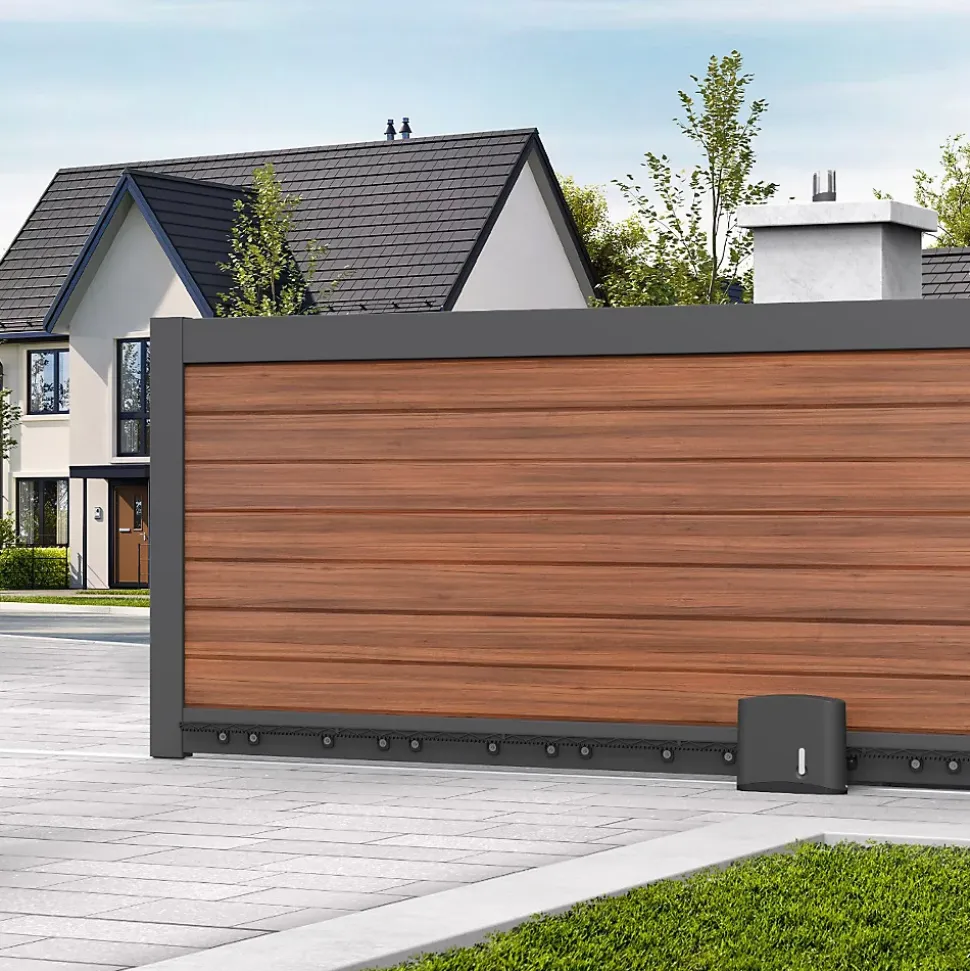 Motorisation et visiophone connecté pour portail coulissant de 4 m