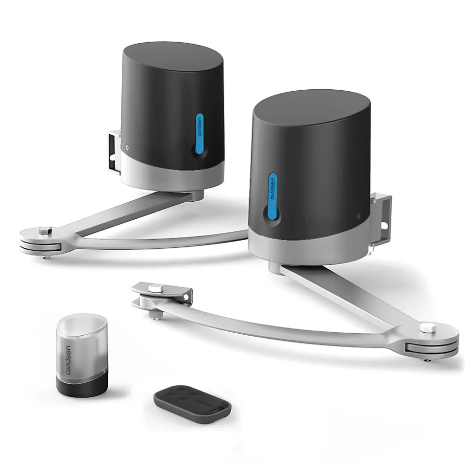 Motorisation pour portail à battants Avidsen ORANE SE + kit solaire + 2 télécommandes supplémentaires (3 en tout)