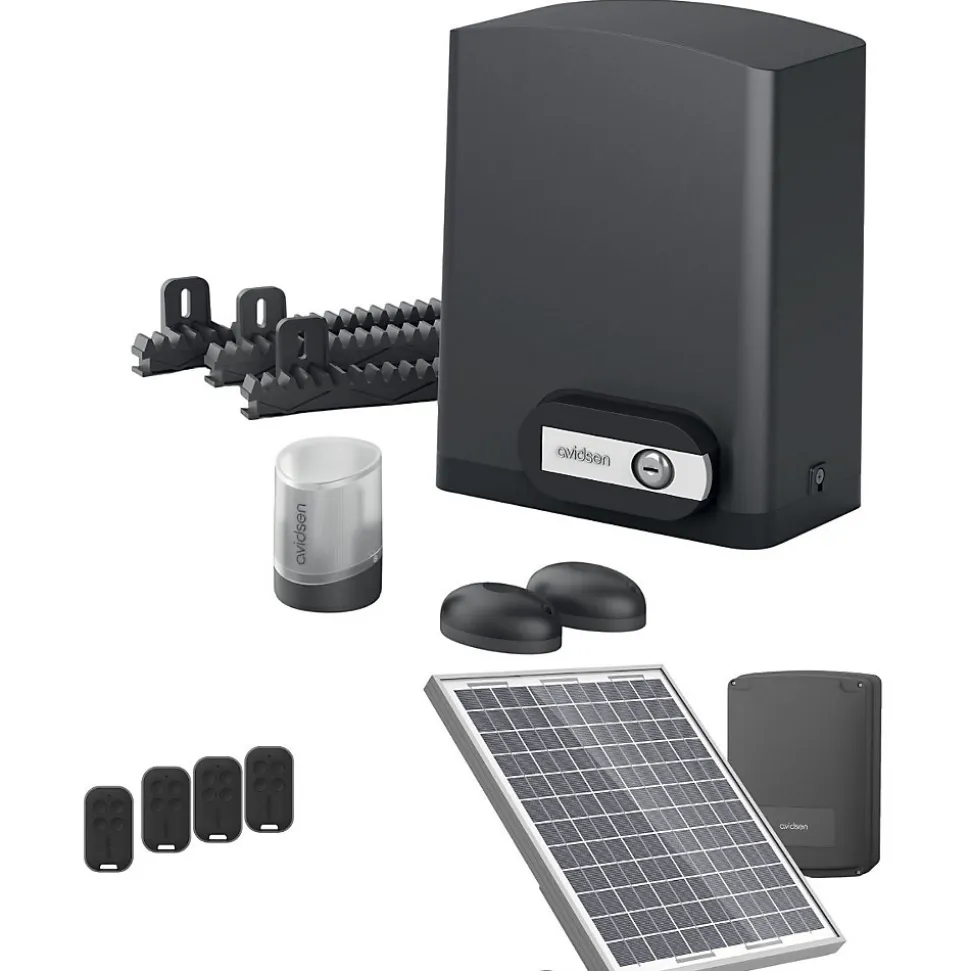 Motorisation solaire Avidsen Orea 550 pour portail coulissant