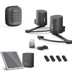 Motorisation Solaire pour portail à battants Avidsen ORANE510 + Digicode + 2 télécommandes supplémentaires (4 en tout)