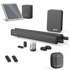 Motorisation solaire pour portail à battants + digicode - Moteur à vérins - Teha 410
