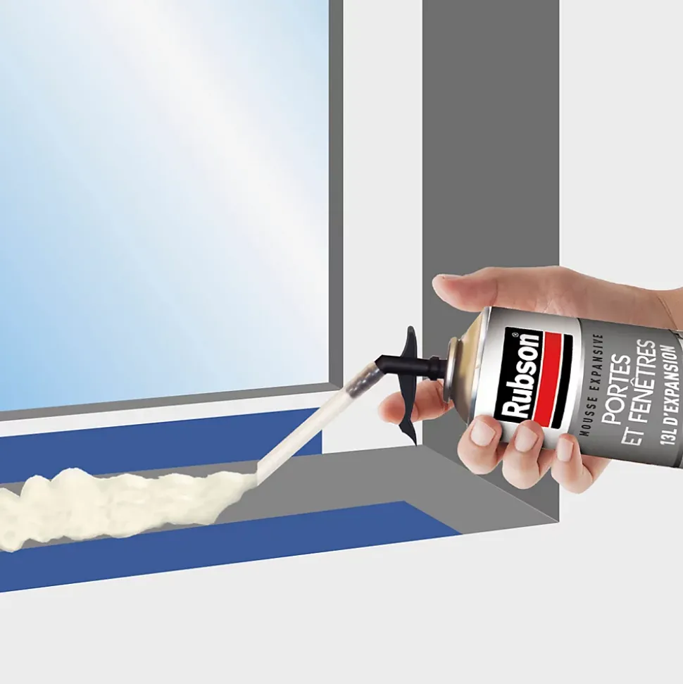 Mousse expansive Rubson Portes et Fenêtres aérosol 500ml
