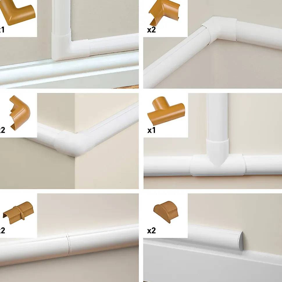Multi-Pack d'accessoires pour goulotte D-Line effet chêne 30x15mm