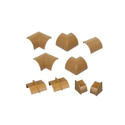 Multi-Pack d'accessoires pour goulotte D-Line effet bois vernissable 22x22mm