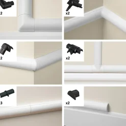 Multi-pack d'accessoires pour goulotte D-Line noire 30 x 15 mm
