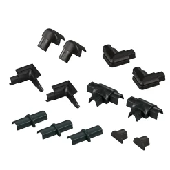Multi-pack d'accessoires pour goulotte D-Line noire 30 x 15 mm