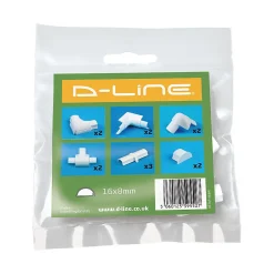 Multi-pack d'accessoires pour goulotte D-Line blanche 16 x 8 mm
