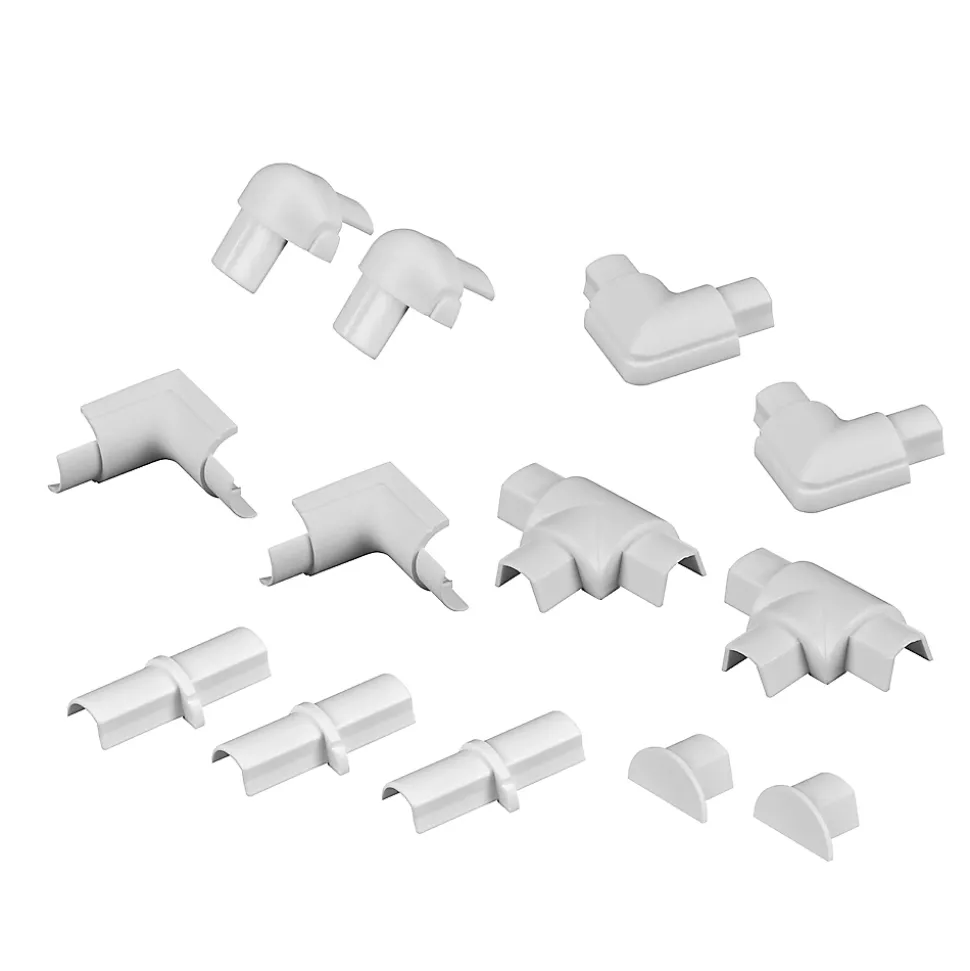 Multi-pack d'accessoires pour goulotte D-Line blanche 16 x 8 mm