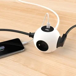 Multiprise 4 prises + 2 USB Jacobsen 1.5 m forme cube
