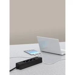 Multiprise 3 prises + 2 usb Schneider Electric Odace anthracite 1.5 m