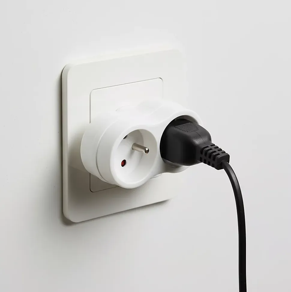 Multiprise 2 prises 16A blanc Homepower