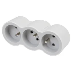 Multiprise 3 prises frontale Legrand blanc