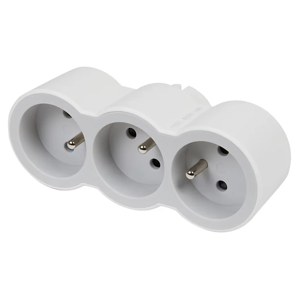 Multiprise 3 prises frontale Legrand blanc