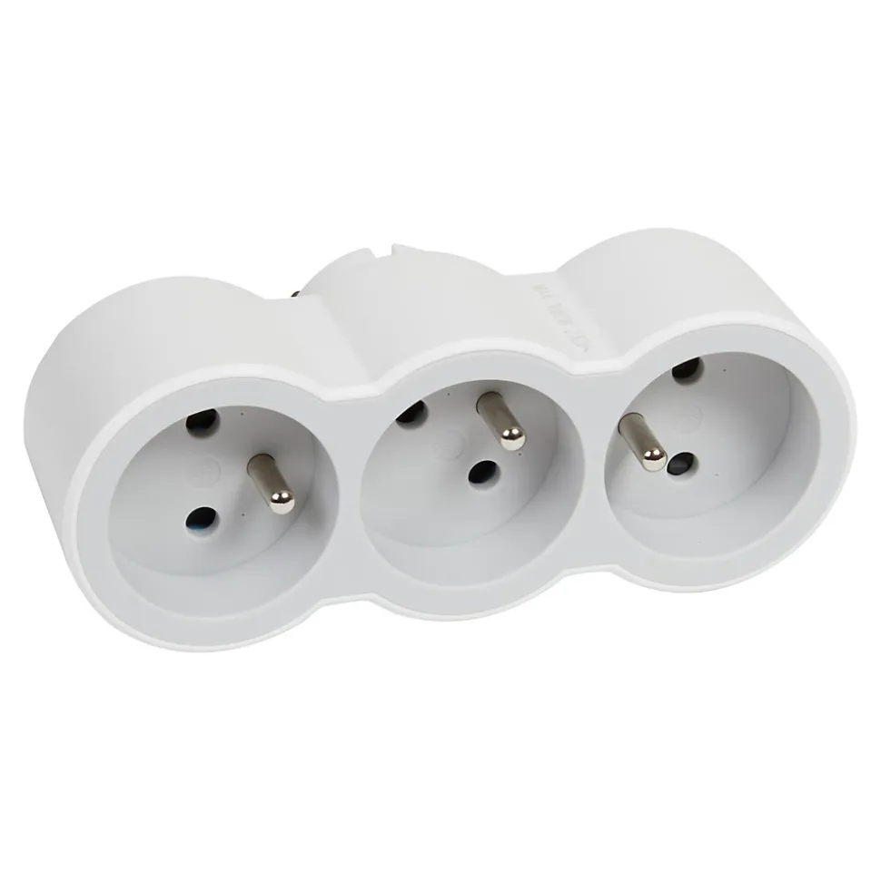 Multiprise 3 prises frontale Legrand blanc