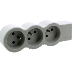 Multiprise 3 prises Legrand blanc et gris