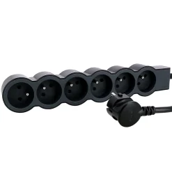 Multiprise 6 prises Legrand noir et gris 3 m