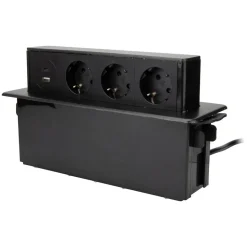 Multiprise 3 prises Schuko + 2USB Zenitech