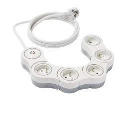 Multiprise avec interrupteur 5 prises Diall modulable 2m