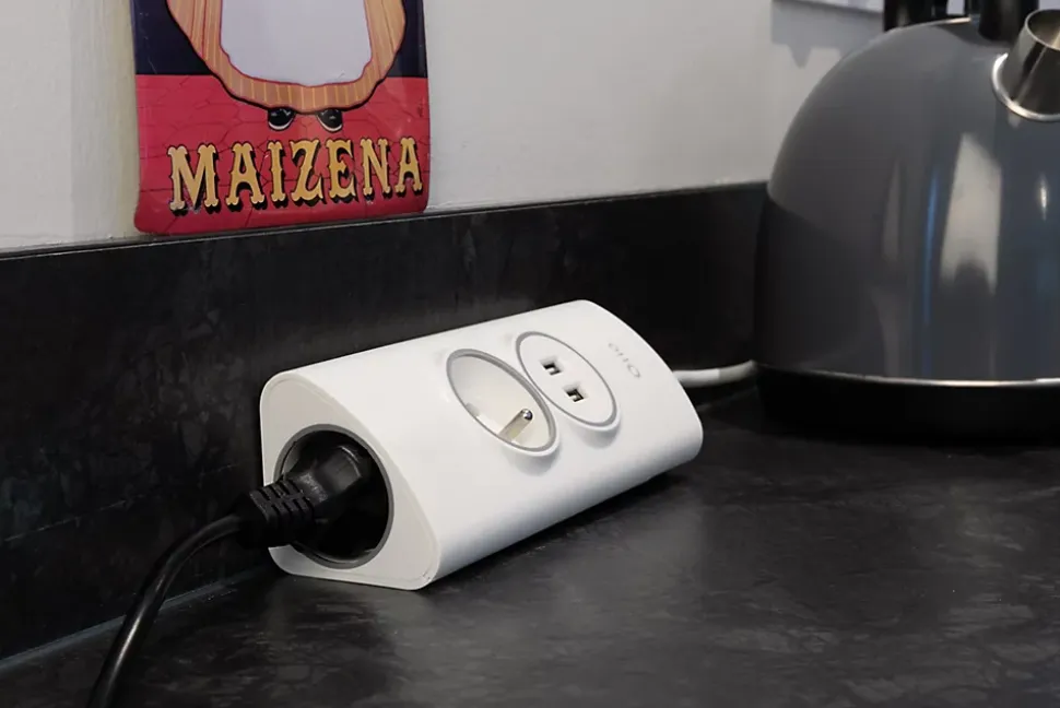 Multiprise d'angle 2P 16A + 2 USB à câbler - Blanc - Otio