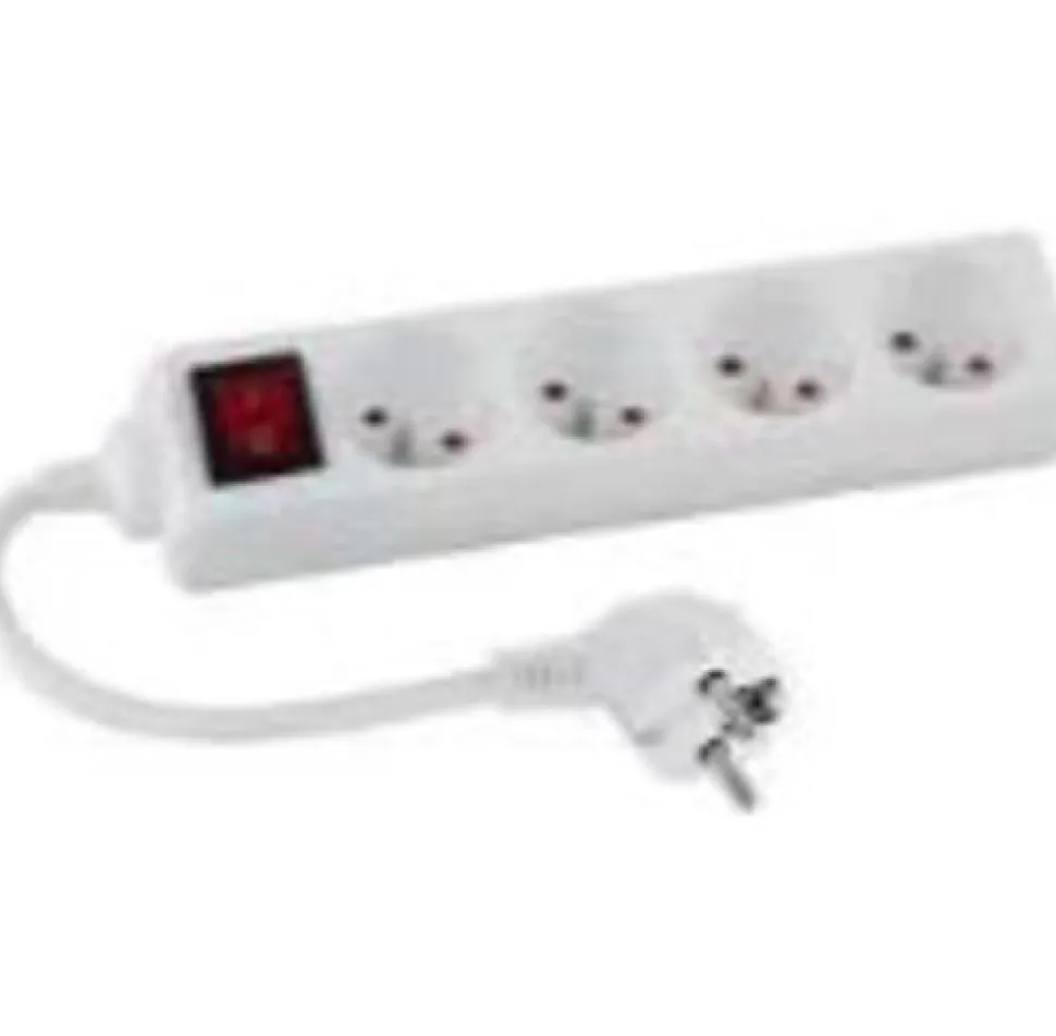 Multiprise filaire 4 prises câble 1,5 mètres + interrupteur à voyant