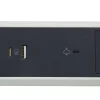 Multiprise parafoudre 3 prises + + 2 chargeurs USB-A et C Legrand blanc et gris 1.5 m