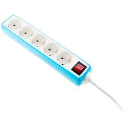 Multiprise Schuko 5x16A bleu Zenitech