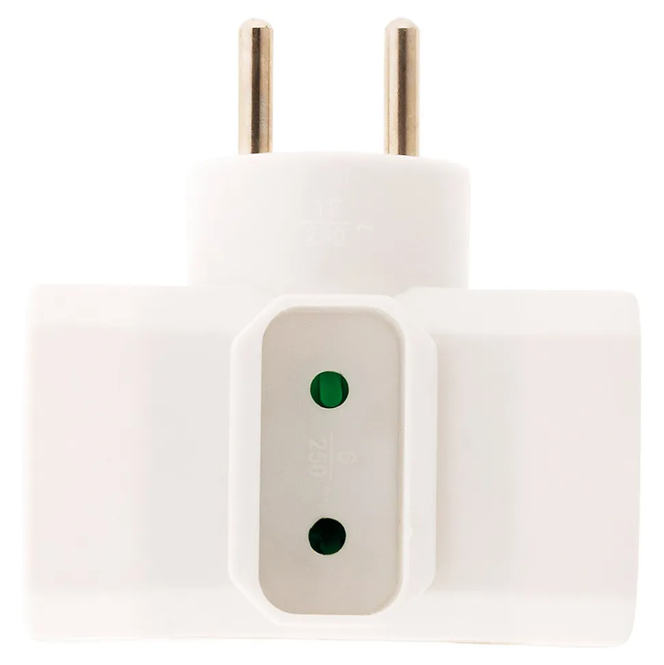 Multiprise triplite 2x16A + 1x6A latérale - Zenitech