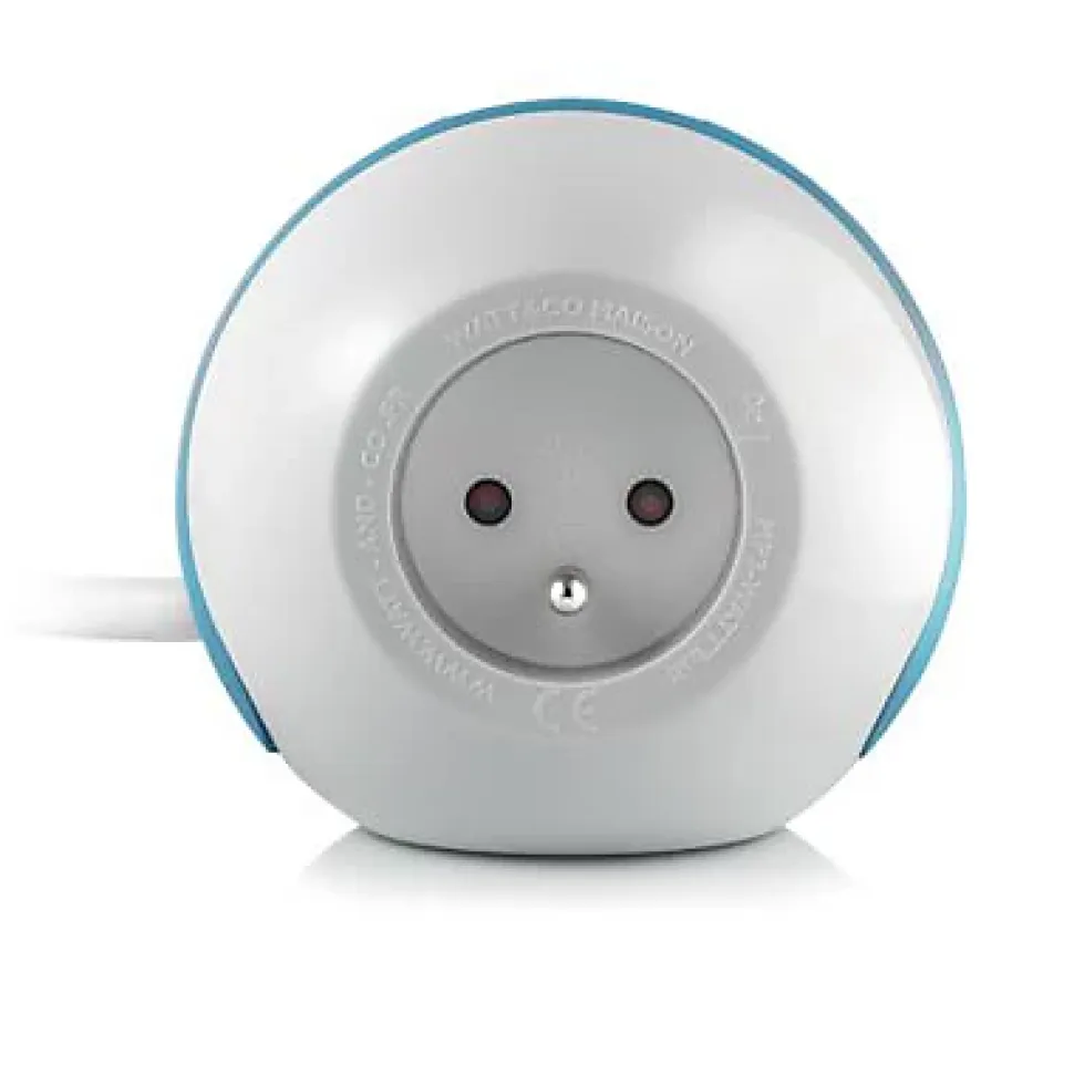 Multiprise Watt & Co Wattball 2x 16A + 1 x 6A + 2 x USB 2.1A blanc et gris
