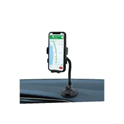 Muvit Support Voiture pour Smartphones 2 en 1 Flex avec Pince Extensible à 87mm Noir