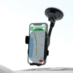 Muvit Support Voiture pour Smartphones 2 en 1 Flex avec Pince Extensible à 87mm Noir