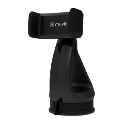 Muvit Support Voiture pour Smartphones Rotatif à 360 Pince Extensible à 80mm Noir